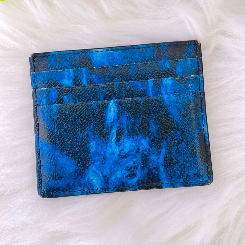 BURBERRY Sydney Ripple‎ Print Leather Card Case RARE! - Picture 2 of 14